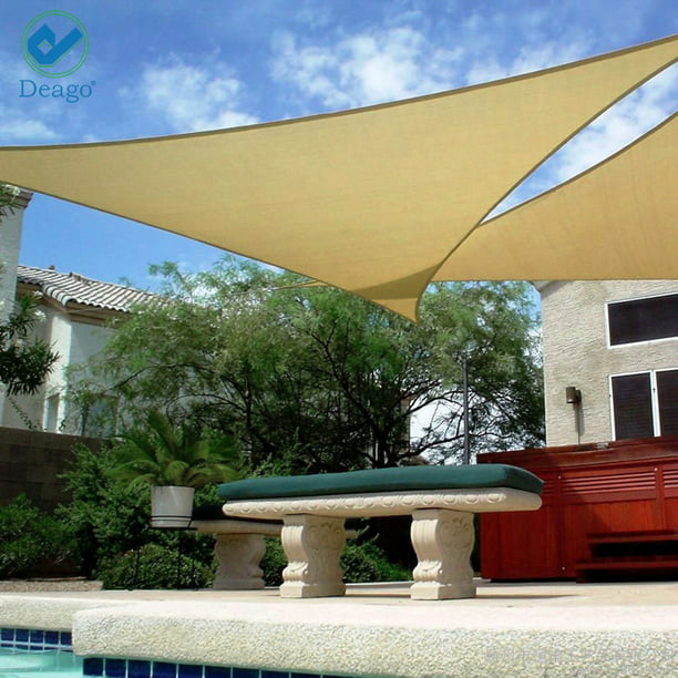 Color : Gray, Size : 3X3X4.3M Shade Sails NEVY Sun Triangle Waterproof Canopy UV Block Multiple Colours For Outdoor Garden Patio Yard Party